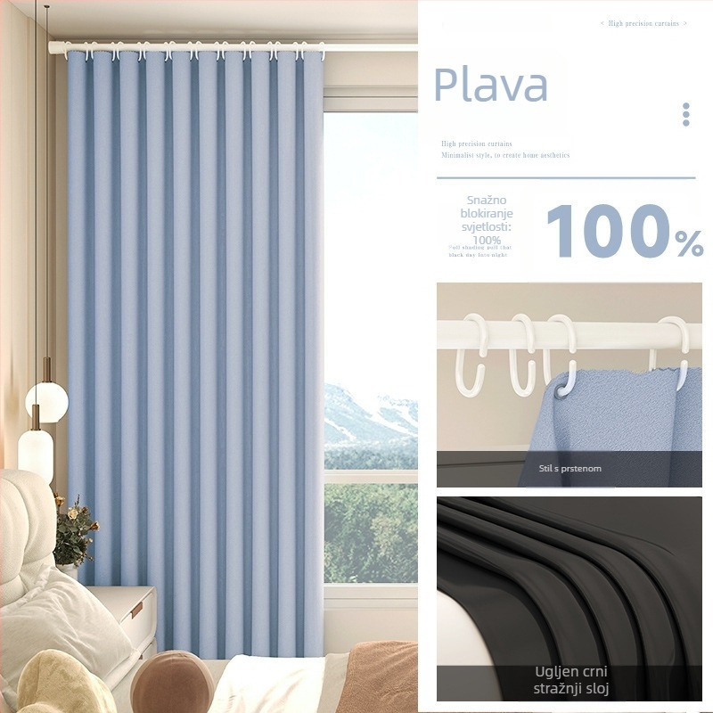 Zatamnjenje zavjese za dnevni boravak, Silk Flower materijal, univerzalni stil