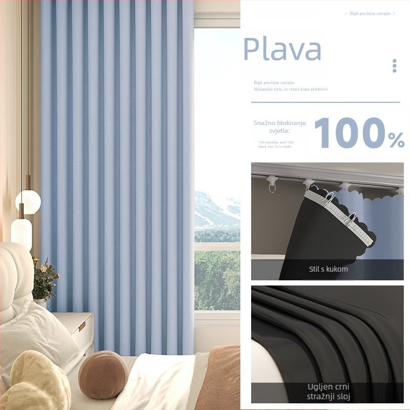 Zatamnjenje zavjese za dnevni boravak, Silk Flower materijal, univerzalni stil