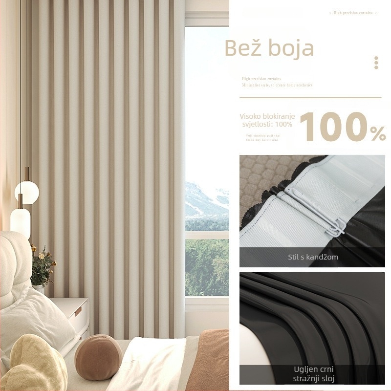 Zatamnjenje zavjese za dnevni boravak, Silk Flower materijal, univerzalni stil