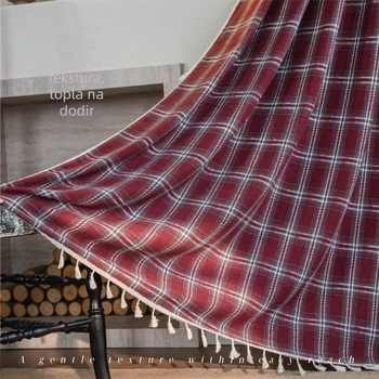 Zavjese, pamuk-lin, francuski stil, dekorativno poluotamnjenje za kutni prozor — (Brand: Ymqy/yi man qi yun; Materijal: Pamuk; Osnovni materijal: Pamuk i lan; Sadržaj: 90%; Funkcija: dekorativno poluotamnjenje)