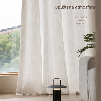 Zavjesa Chenille od poliester vlakna, poluprovidna ali neproziran, Moderni jednostavan stil, pogodno za dnevnu sobu i spavaću sobu