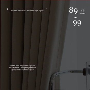 Dvoslojno Chenille zavjese s uzorkom ribje kosti, zatamnjenje 70–90%, kremasti stil