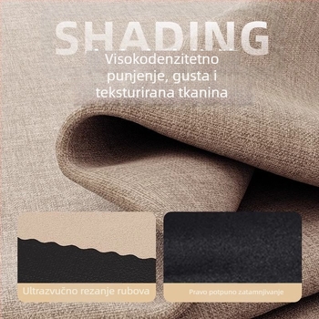 Poliesterska zavjesa za prozor s visokim zatamnjenjem 71-90% za dnevni boravak, spavaću sobu, studiju, restoran i ulaz, moderni minimalistički stil