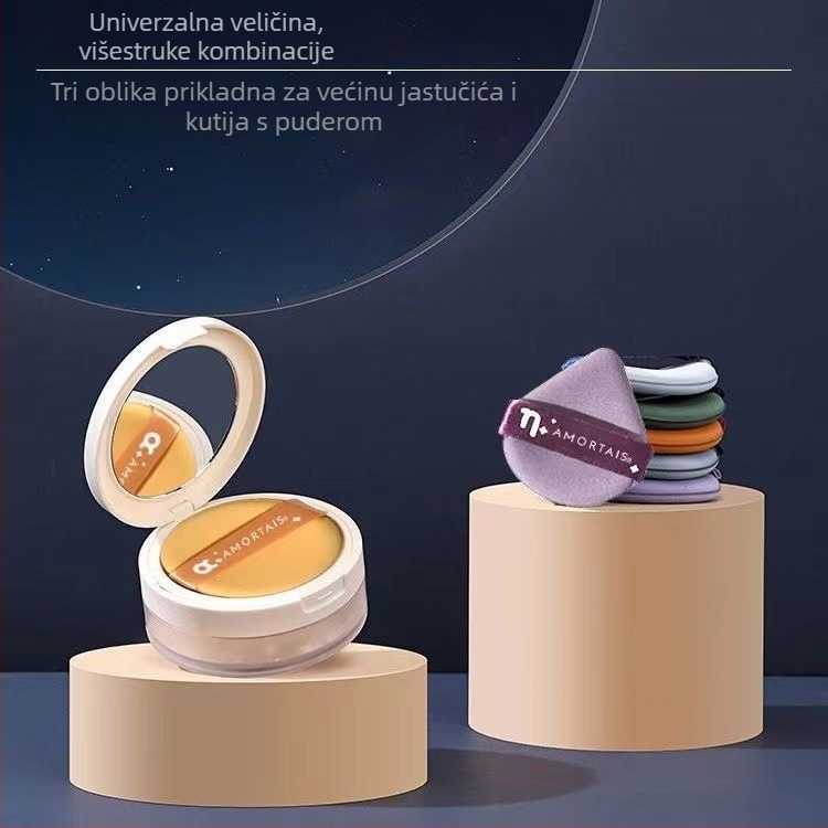 Ermu genuine grapes suhi puff spužvasti aplikator za šminku, oblik: trokut i kapljica, materijal: spužva, količina: 4/7 kom