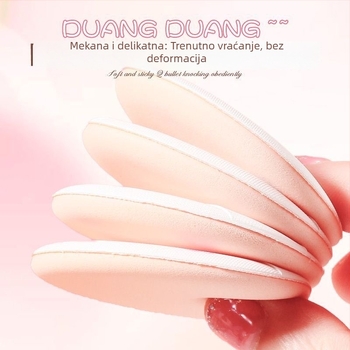 Xixi puff za puder za suho i mokro korištenje, prirodna spužva, 2 komada, okruglog i kapljastog oblika