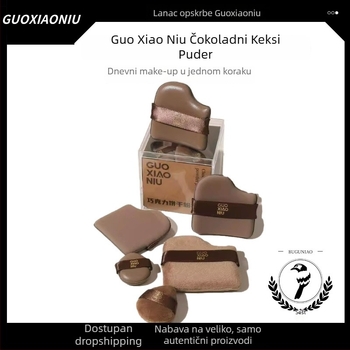 Guo xiaoniu spužvica za puder – dvostruka upotreba mokro/suvo, prirodna spužva, 6 kom., oblici: trokut, kapljica, bundeva