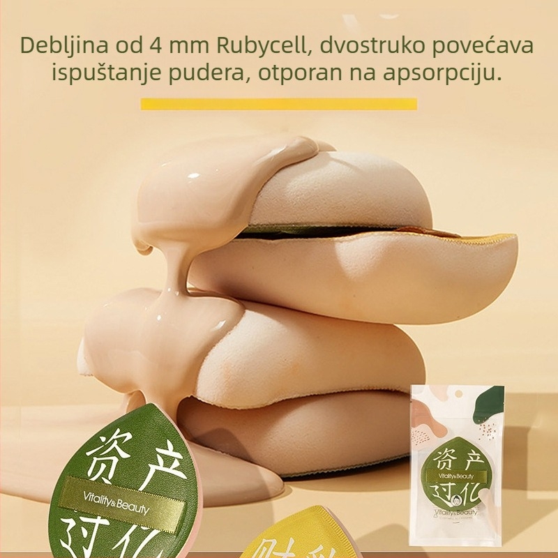 Cushion puff – mokro i suho korištenje, hidrofilni poliuretan, oblik kapljice, mekan i nježan prema koži