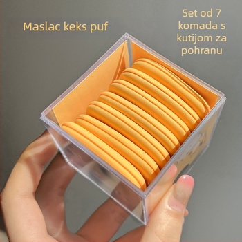 Puder spužva za šminku, dvostruka upotreba (suho/mokro), hidrofilična, bez latexa, 7 komada, Myonly/Maioli