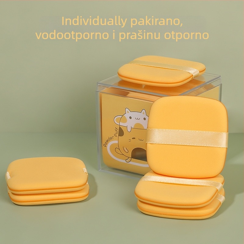 Puder spužva za šminku, dvostruka upotreba (suho/mokro), hidrofilična, bez latexa, 7 komada, Myonly/Maioli