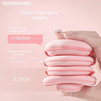 Spužvica za puder s aero jastučićem – suho/mokro dvostruko korištenje, hidrofilični poliuretan, nepravilni oblik, komplet od 5 kom