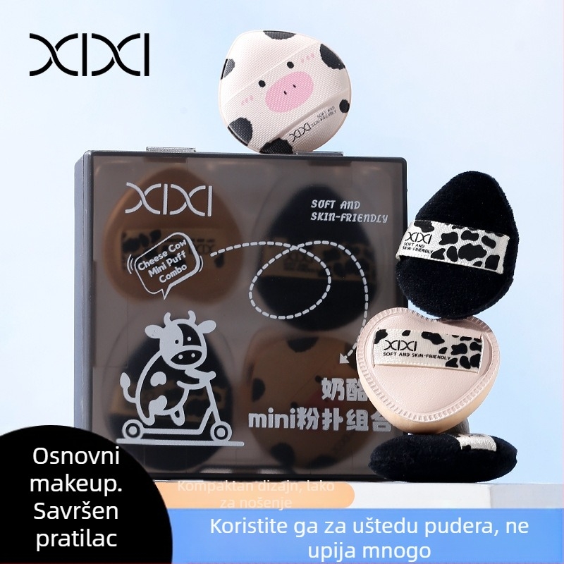 Xixi spužvica za puder – suho/mokro dvostruko korištenje, nepravilnog oblika, hidrofilni poliuretan, 5 kom. paket