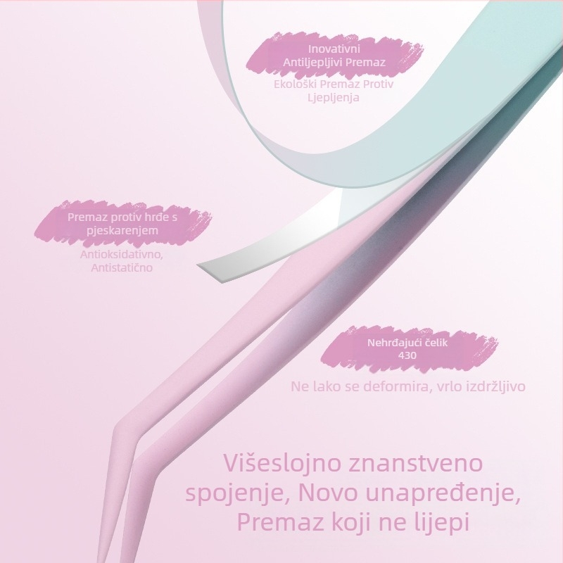 Nelepive pincete za presađivanje umjetnih trepavica – posebne pincete za umjetnice trepavica, bez ljepila, pakiranje 500 kom., Podrijetlo: Yangjiang, Lokalno