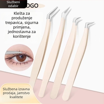 Štipaljke za trepavice za lažne trepavice, visoka preciznost, nehrđajući čelik, Six Six Beauty, za opću uporabu