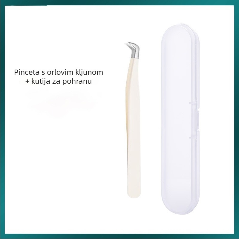 Štipaljke za trepavice za lažne trepavice, visoka preciznost, nehrđajući čelik, Six Six Beauty, za opću uporabu