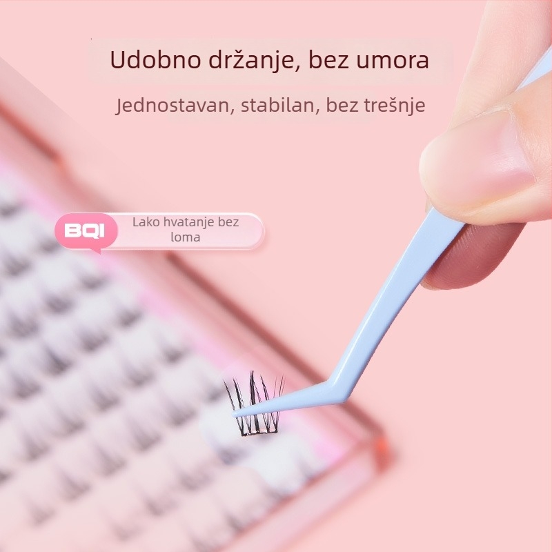 Pinceta za trepavice od nehrđajućeg čelika s premazom nalik peruti, precizni kozmetički alati za trepavice, noktiju i obrve