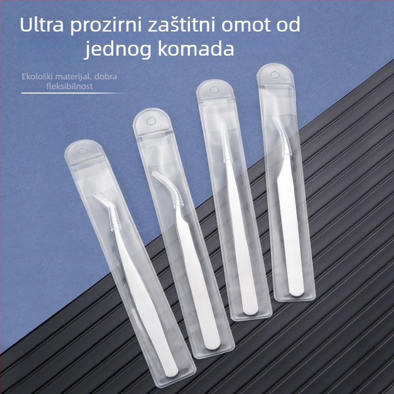 Nehrđajući čelični pinceti za trepavice s grafting klipom i klipom s perom – početnički set za umjetnice trepavica, marka Medium Tweezers
