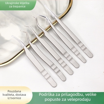 Klešta za produženje trepavica - nehrđajući čelik, Jin Tenghui, alat za uvijanje trepavica