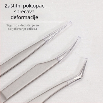 Klešta za produženje trepavica - nehrđajući čelik, Jin Tenghui, alat za uvijanje trepavica