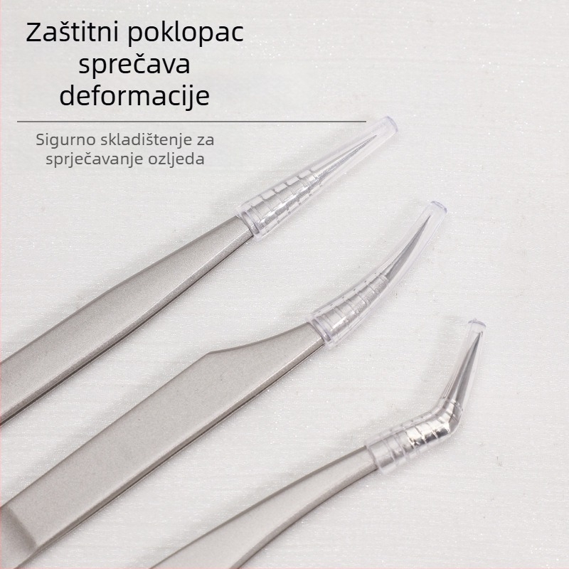 Klešta za produženje trepavica - nehrđajući čelik, Jin Tenghui, alat za uvijanje trepavica