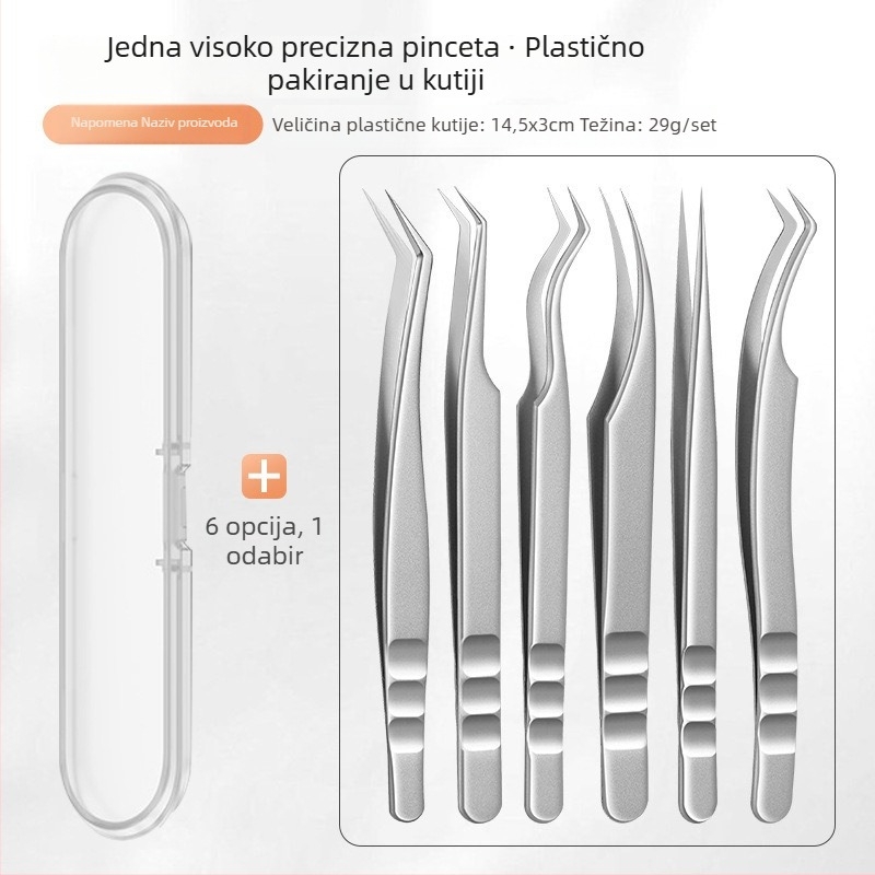 Klešta za produženje trepavica - nehrđajući čelik, Jin Tenghui, alat za uvijanje trepavica