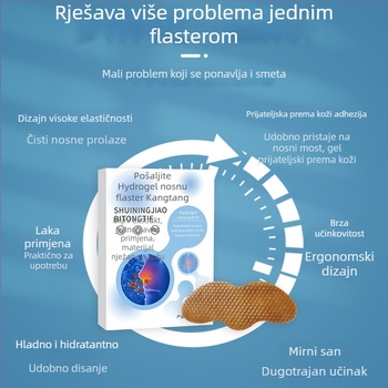 Mugwort-bazirani hidrogelni nosni flaster za djecu i odrasle, olakšanje za začepljen nos, moksibustivni flaster, mogućnost prilagodbe