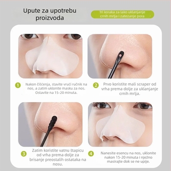 Set nosnih naljepnica za refiniziranje pora i uklanjanje crnih mrlja – kontrola masnoće, njega T-zone, 10 naljepnica (6 g×5 + 4 g×5)