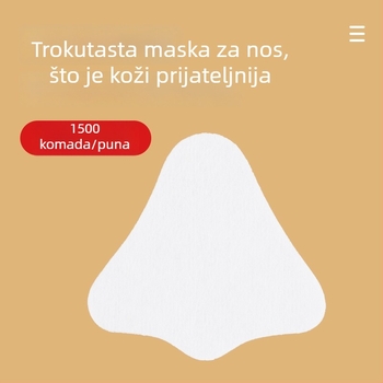 Jednokratni trokutasti papir za nos, lagan, za mokri kompres u T-zoni, za kozmetički salon, 14 komada