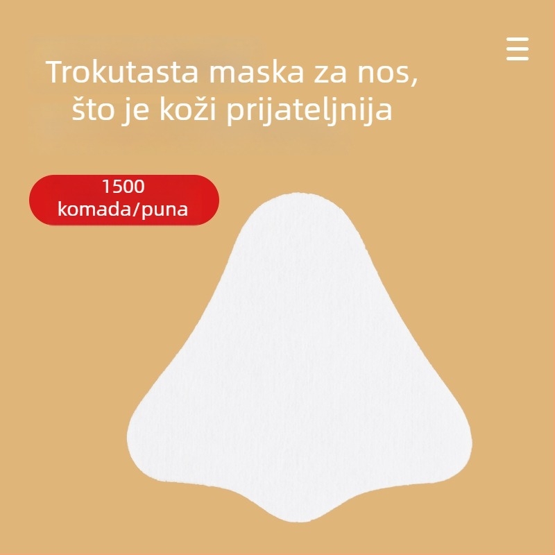 Jednokratni trokutasti papir za nos, lagan, za mokri kompres u T-zoni, za kozmetički salon, 14 komada