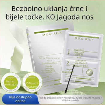 Set naljepnica za nos za finije pore i uklanjanje crnih točaka (Njega T-zone · 6 g×5 + 4 g×5 naljepnica · Mengtu Li Xue · Pogodno za normalnu/mješovitu/masnu/suhu/citljivu kožu · Rok trajanja 3 godine)