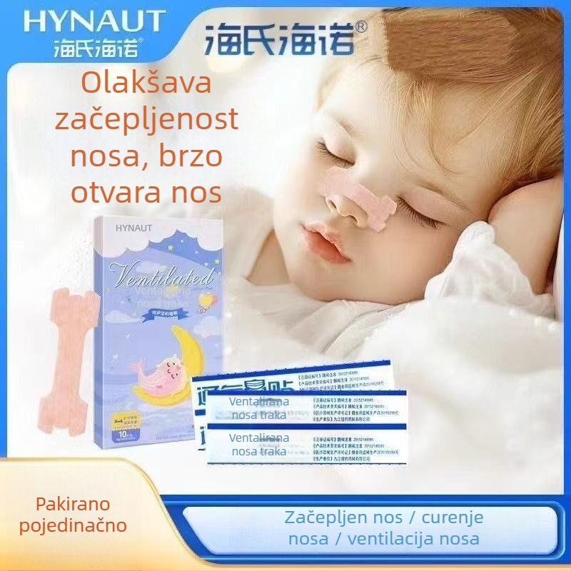 Hainuo Nazalni nosni flaster za bebe i djecu, 10 flastera u kutiji, netkani materijal