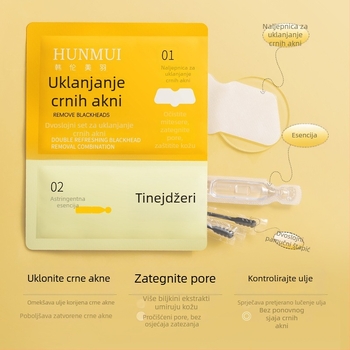 Dvostruka nosna maska za uklanjanje crnih mrlja, kontrolu masnoće, sužavanje pora, posvjetljivanje tena i hidratacija