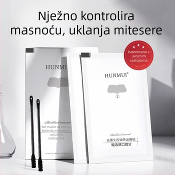 Han Lun Meiyu set nosnih plasti za uklanjanje mitesa i kontrolu masnoće – uklanja mitese, kontrolira masnoću, zateže pore, posvjetljuje kožu; 4g×5 kom + 4g×5 kom u kutiji