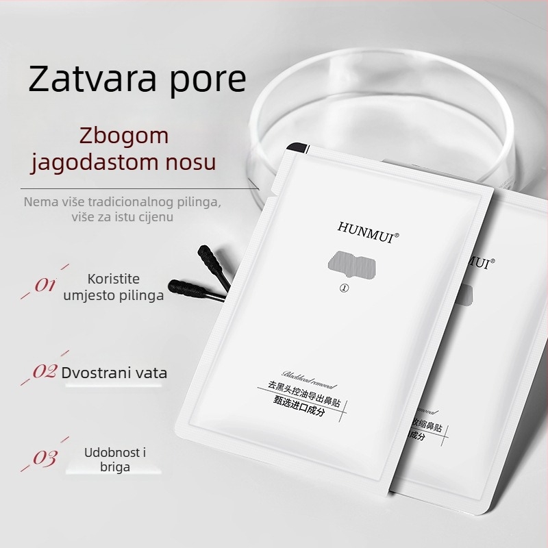 Han Lun Meiyu set nosnih plasti za uklanjanje mitesa i kontrolu masnoće – uklanja mitese, kontrolira masnoću, zateže pore, posvjetljuje kožu; 4g×5 kom + 4g×5 kom u kutiji