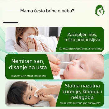 Dječje nosne trake s biljnim ekstraktima za potporu disanja, biljni miris, opće namjene njege nosa