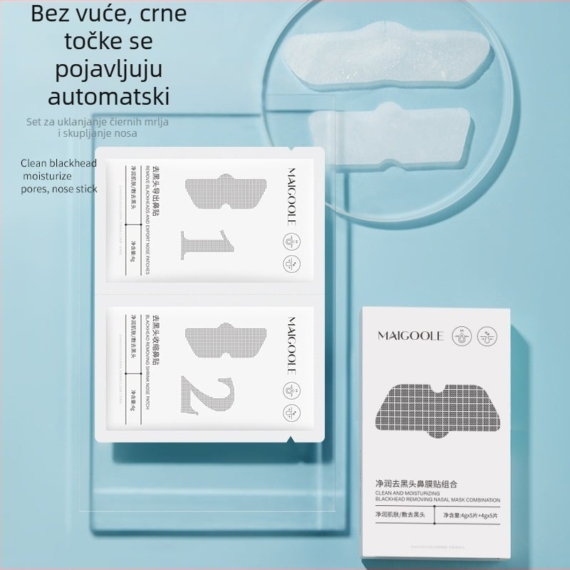 Set nosnih maski za dubinsko čišćenje, uklanjanje crnih mrlja, sužavanje pora i hidratacija – njega T-zone