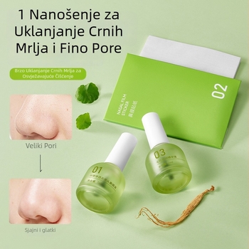 BOBV Trodjelni set za uklanjanje crnih i bijelih mitesera s ekstrakcijskim tekućinom, za mješovitu kožu, 7ml+7ml