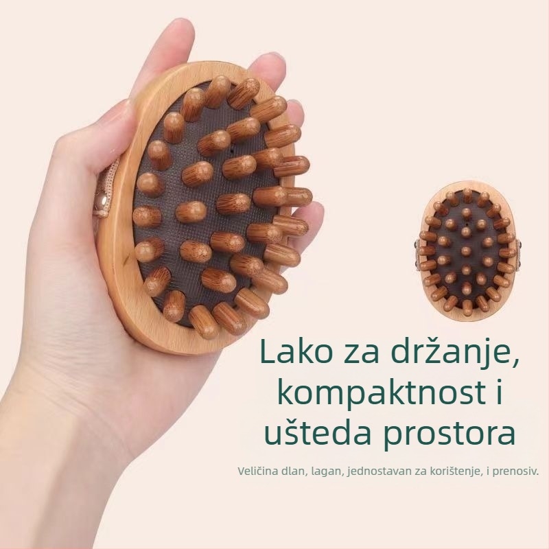 Masaža Štap - Prenosni Drveni Alat za Masažu Trbuha i Noga, Meridijanska Masaža