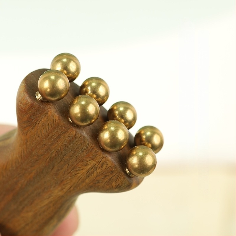 Facijalni masažer s 14 perli, fascia lifting, masivno drvo, 100 g, kutija 200 kom.