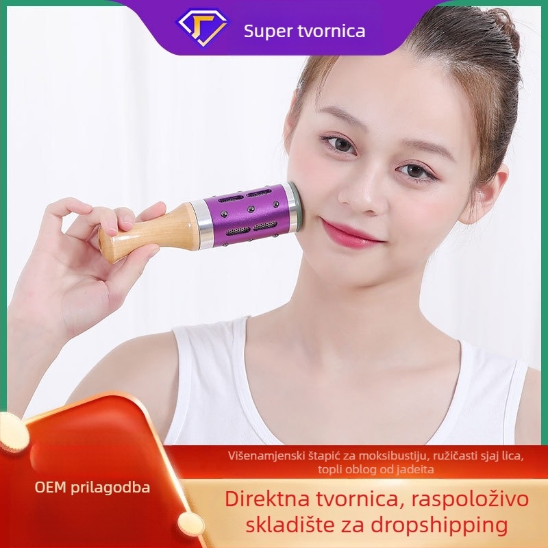 Uređaj za moksibuziju lica s aventurinom, prijenosni, 4–6 rupa, kutija uključena, marka Arching ancient ai