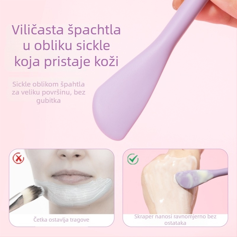LADES Silikonska posuda za masku za lice s četkicom i žličicom – alat za masažu maski, 50 g