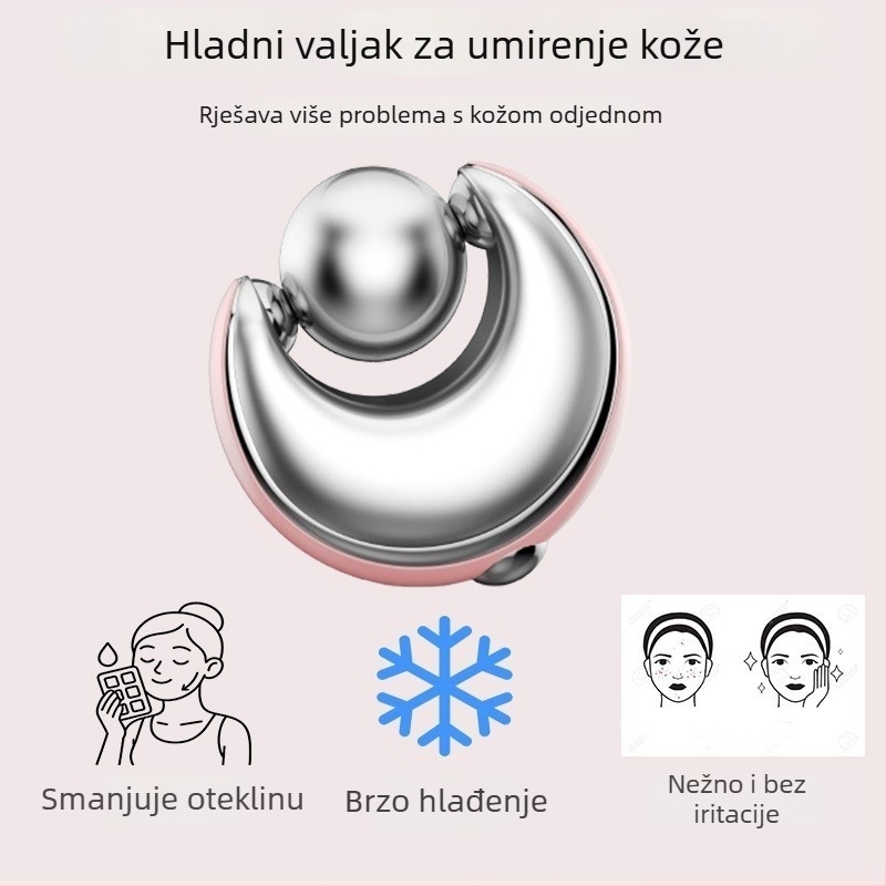 Nehrđajući čelični masažer s valjkom za hladni kompres i njegu kože, 1 brzina, kućna upotreba