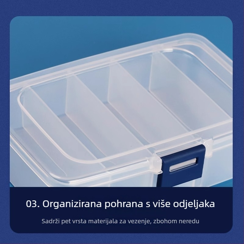 Kutija za pohranu tetovačkih igala s bojom prstena, zaštitnik za prst i maglovita igla i vata – 1 paket, Yin Color