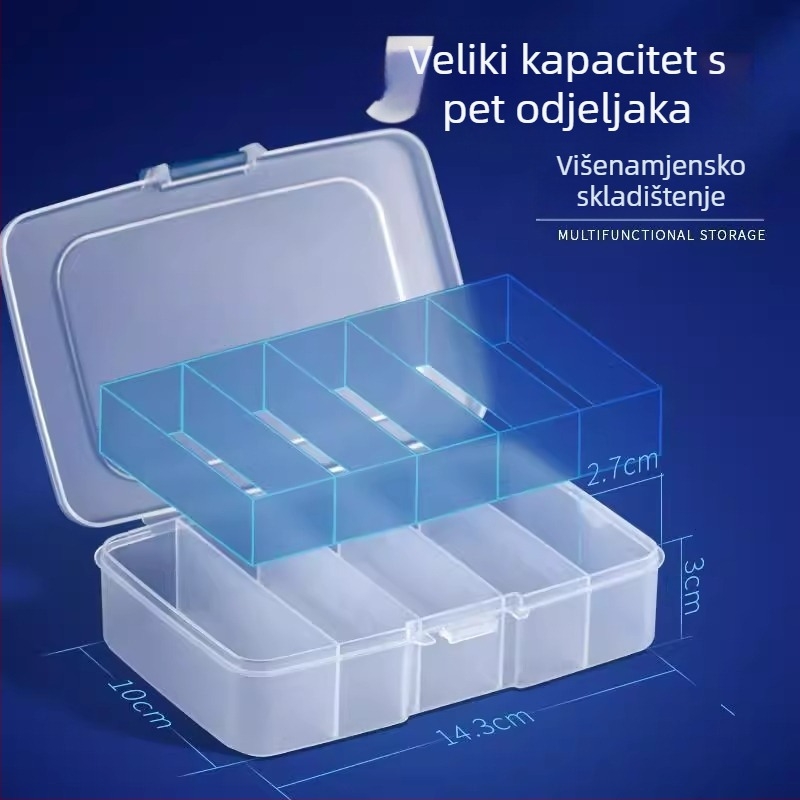 Kutija za pohranu tetovačkih igala s bojom prstena, zaštitnik za prst i maglovita igla i vata – 1 paket, Yin Color