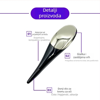 Alat za njegu očiju: aplikator za kremu i masažer – cinkova legura, ručni, bez električne, za područje oko očiju (Kaisheng)