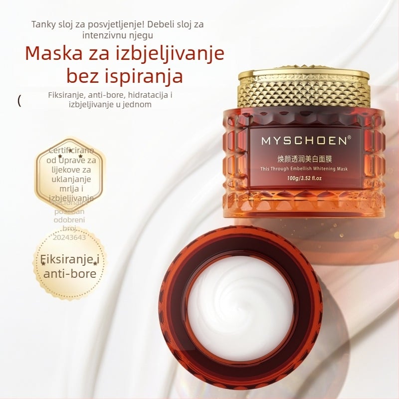 Maska za lice s glinom – izbjeljivanje, hidratacija, umirenje, svjetlija koža, 100 ml, Guangzhou