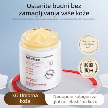 Maska za noć s rekombantnim kolagenom, hidratantna i posvjetljujuća maska s glinom, 100 ml, rok trajanja 3 godine