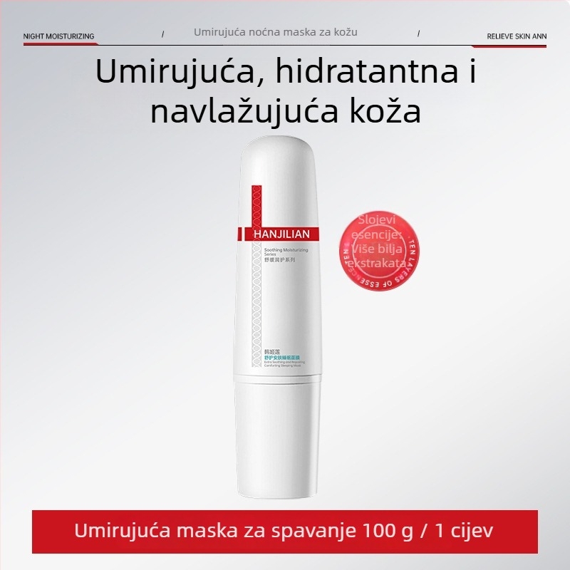 Hanjilian umirujuća noćna maska – krem-gel maska za hidrataciju, smirenje i nježnost kože; za mješovitu kožu; rok trajanja 3 godine