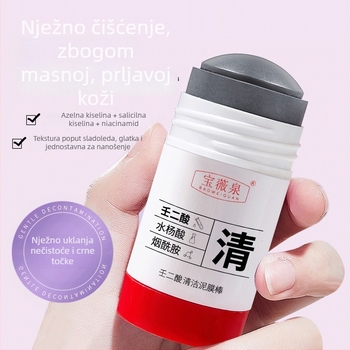 Stick maska od gline s azelinskom kiselinom – sužava pore, regulira masnoću, dubinsko čišćenje, hidratacija.