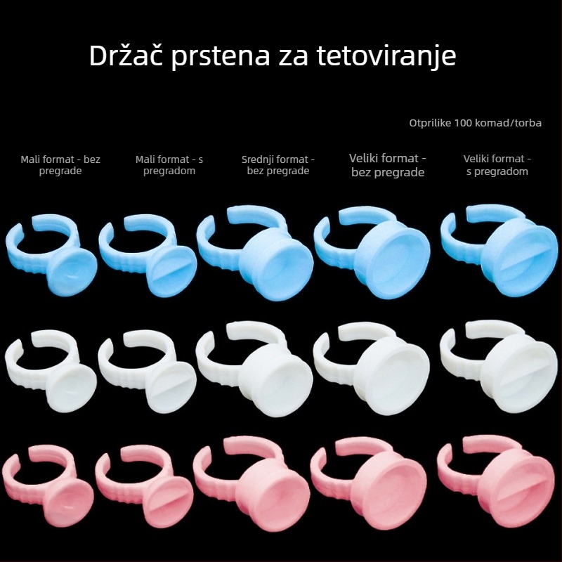 Čašica pigmenta za tetoviranje – za obrve i usne; alati i potrošni materijal za tetoviranje; pladanj za ljepilo za trepavice; univerzalna primjena; neto sadržaj oko 50–70 g