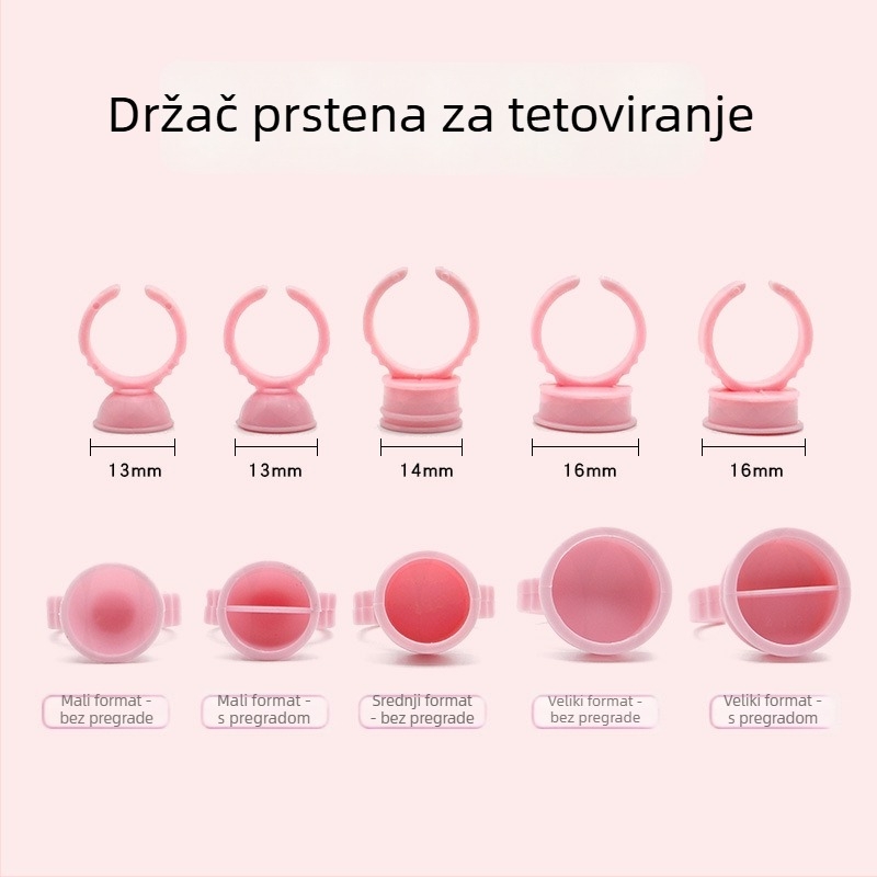 Čašica pigmenta za tetoviranje – za obrve i usne; alati i potrošni materijal za tetoviranje; pladanj za ljepilo za trepavice; univerzalna primjena; neto sadržaj oko 50–70 g
